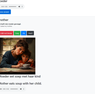 Online spaced repetition flashcards with 1000 Arabic words